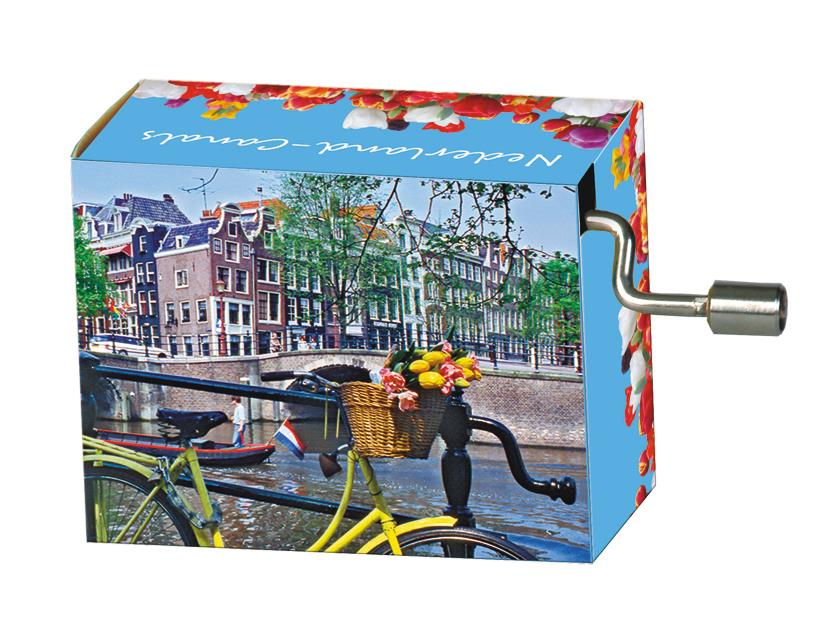 Fridolin  Spieluhr, Tulpen aus Amsterdam, Holland, Fahrradkorb Nr. 99132