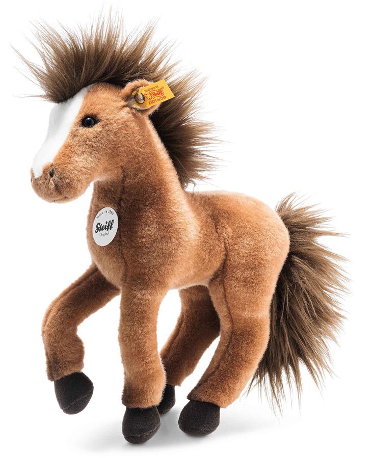 Steiff Chayenne Pferd-28 cm-Kuscheltier für Kinder-weich & kuschelig-waschbar-braun (122156)
