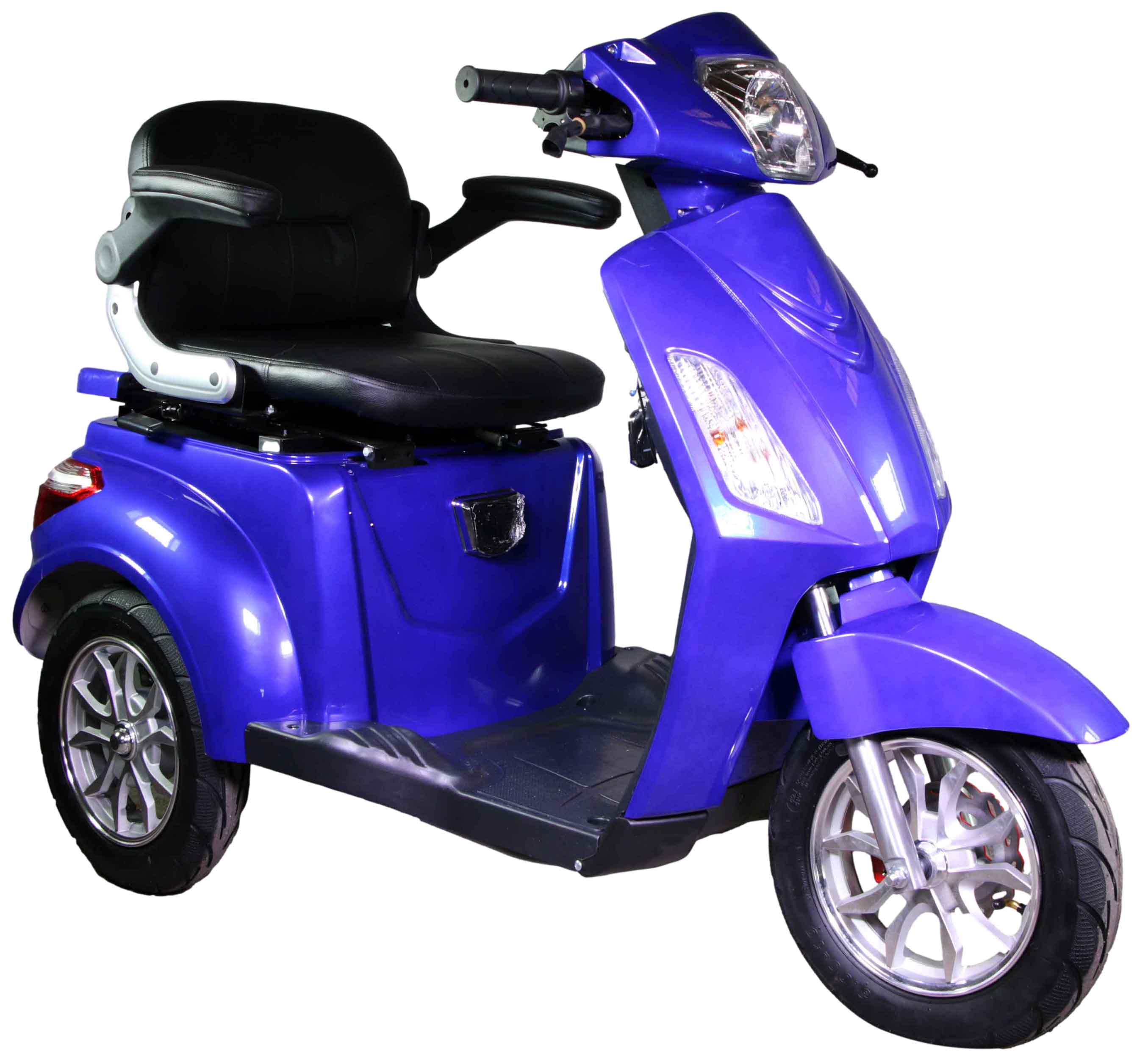 STRONIERT !!!!  Rocknbikes R500 Elektro-Seniorenmobil Blau Deep Blue Metallic 25km/h Akku 60V20aH Senioren Roller E-Scooter Roller Blue