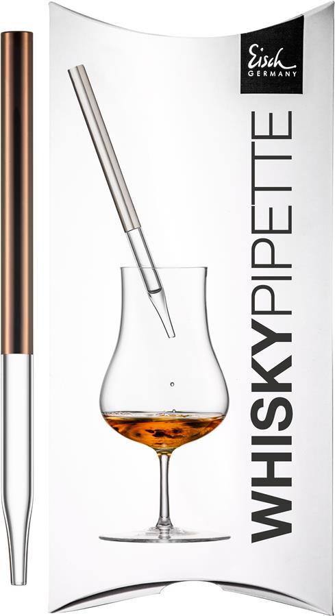 Glashütte Eisch Whisky Pipette 999/6 kupfer im Geschenkkarton Gentleman 86599906