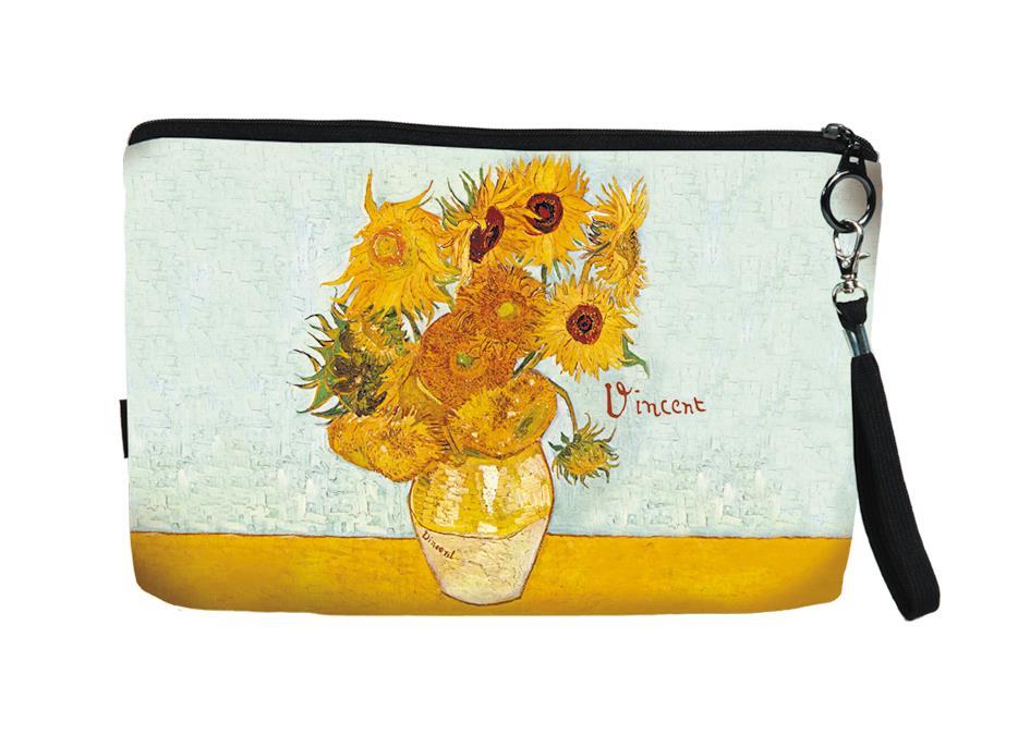 Fridolin Kulturtasche, Van Gogh, Sonnenblumen,  25 x 16 x 3 cm Nr. 19377