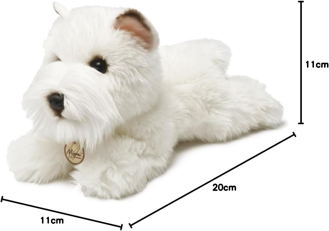 MiYoni - Westie 13127  20cm, Plüschtier, weiß, 8In Aurora World Stofftier Plüschtier Hund