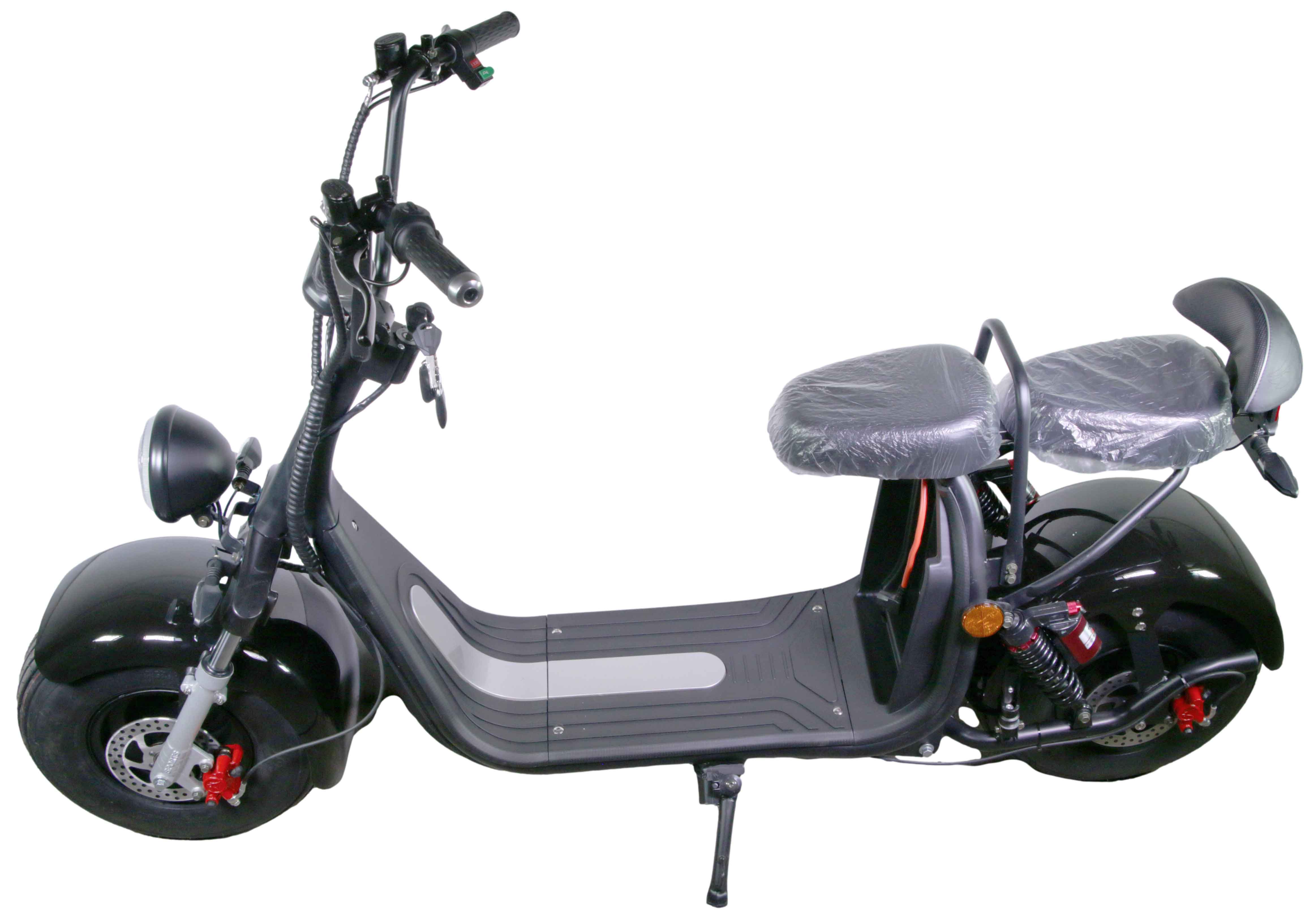 HR-2 45km/h 60V20Ah RocknBikes Elektroroller Motorroller Mokick Harley Scooter CitiCoco Black Shiny Akku 60V20Ah