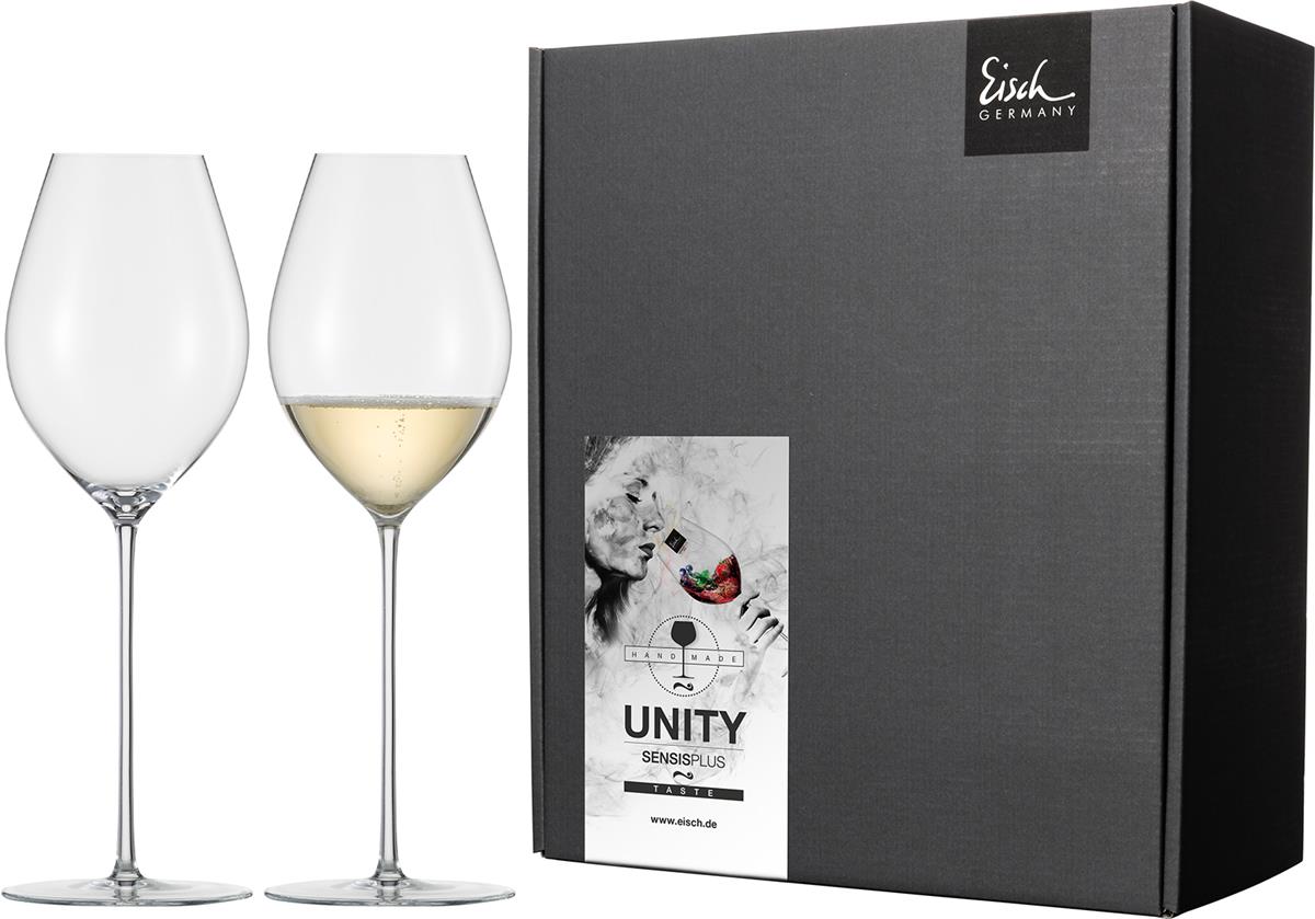 Glashütte Eisch 2 Champagnergläser 522/7 mit Moussierpunkt im GK Unity Sensis plus 25224070