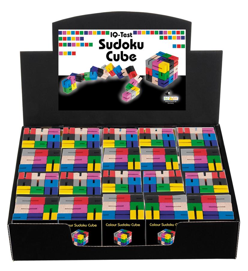 DISPLAY, IQ-Test,  Sudoku–Cube, Holz, 20 Stk.