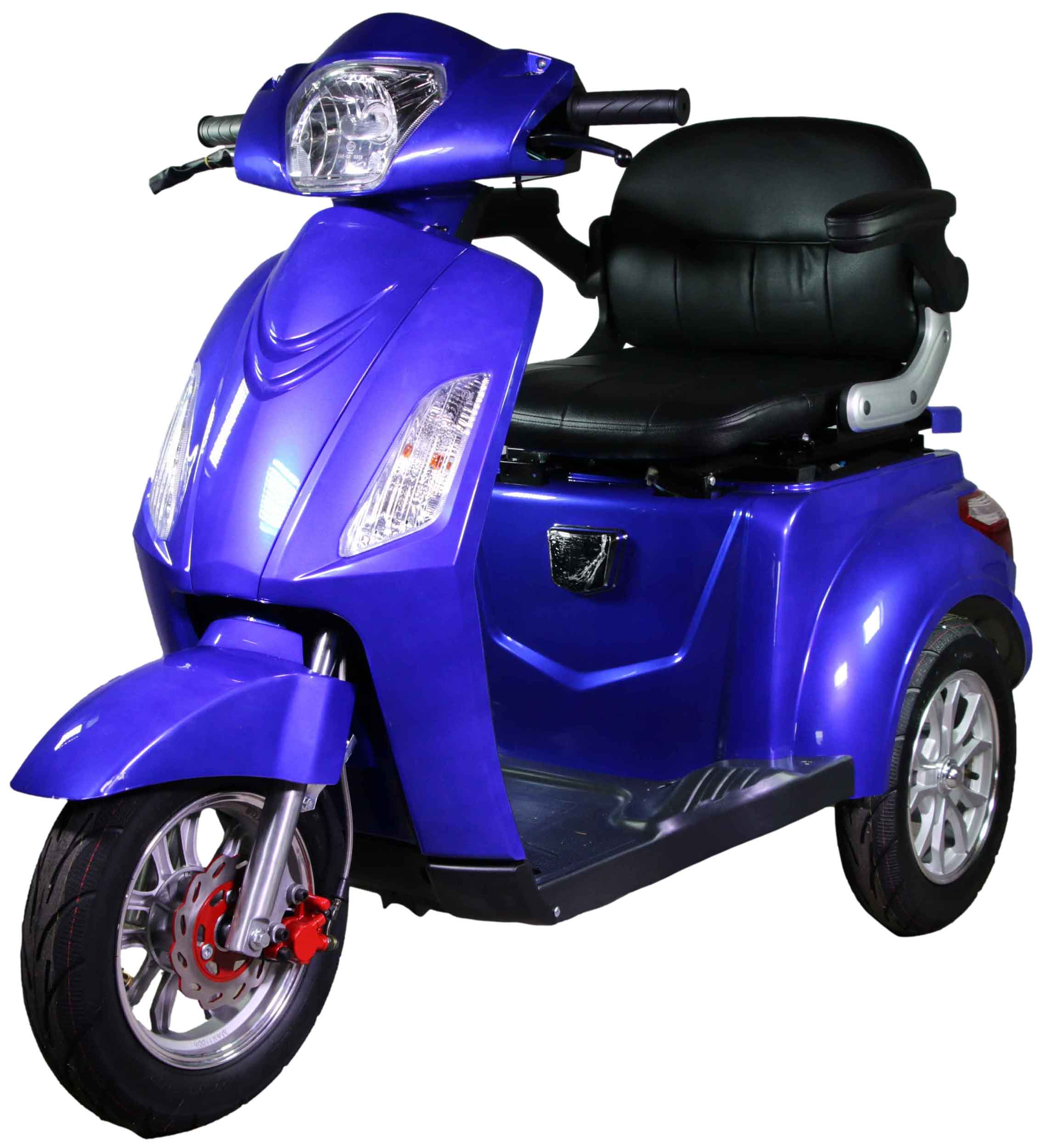 Rocknbikes R500 Elektro-Seniorenmobil Blau Deep Blue Metallic 25km/h Akku 60V20aH Senioren Roller E-Scooter Roller Blue