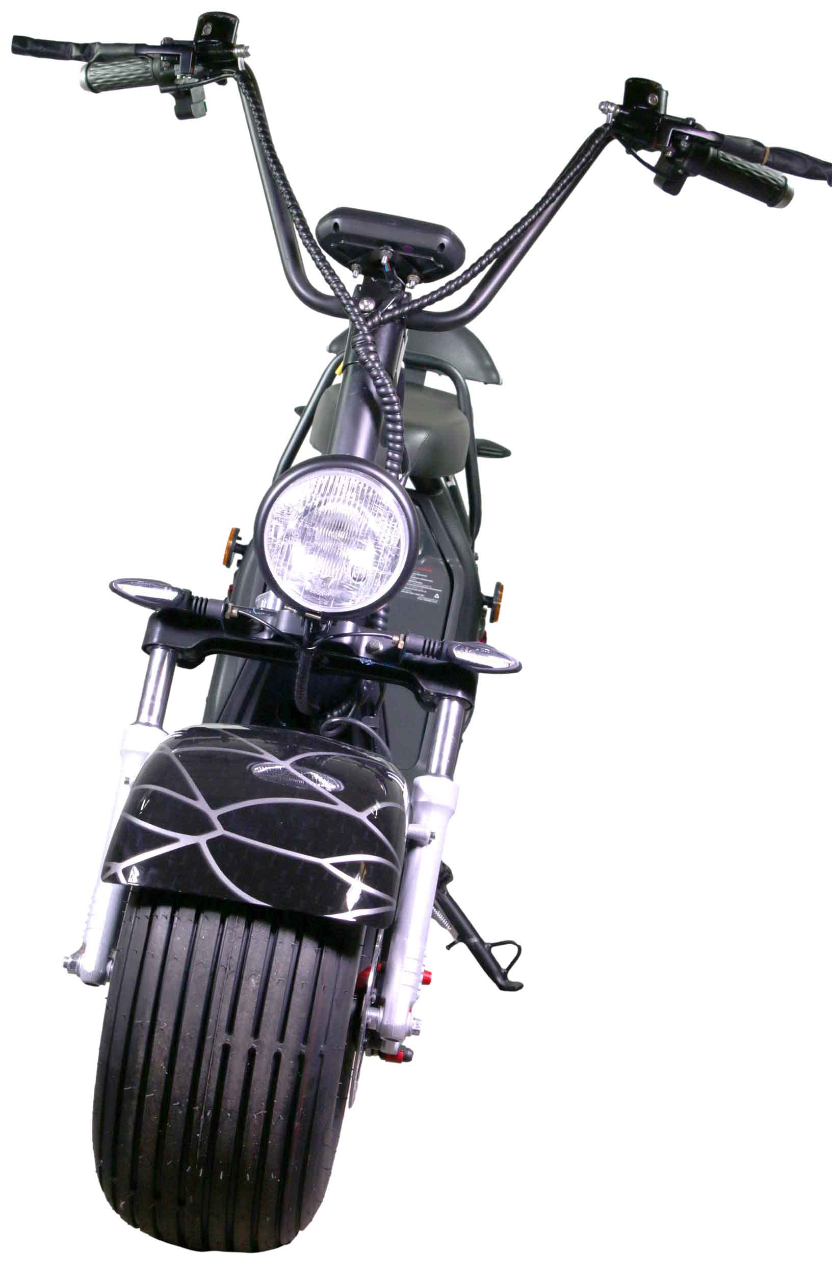 HR-2 RocknBikes Elektroroller Motorroller 25km/h Harley Scooter CitiCoco Spider Black 60V20Ah Akku