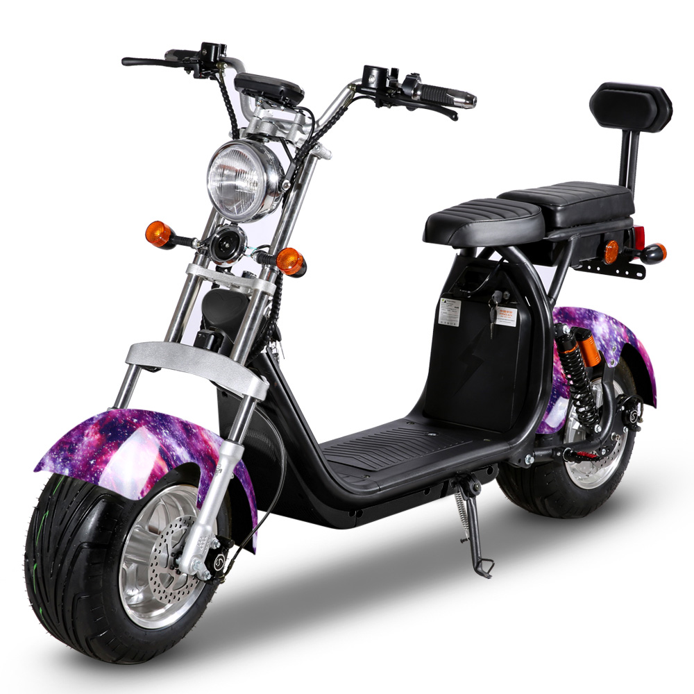 RocknBikes CP1.6 mit Alu-Felgen Motorroller 45km/h Elektroscooter UK-Flag 60V20Ah Komplett zusammengebaut