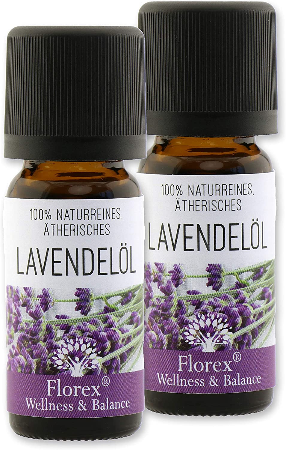 Florex 100% naturreines Ätherisches Öl Lavendelöl 2x10ml 9652LA-10-2