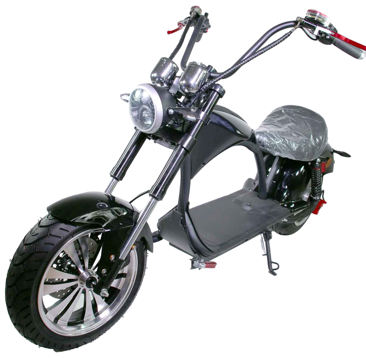 Motorrad Chopper RE10CP4 Elektro-Chopper Schwarz 45km/h 60V25Ah Alufelgen 3kW