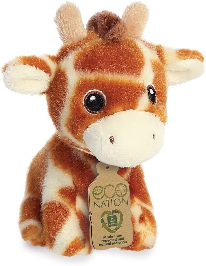 Eco Nation Mini Giraffe 35068 Aurora World Peluche Braun Stofftier Plüschtier Kuscheltier
