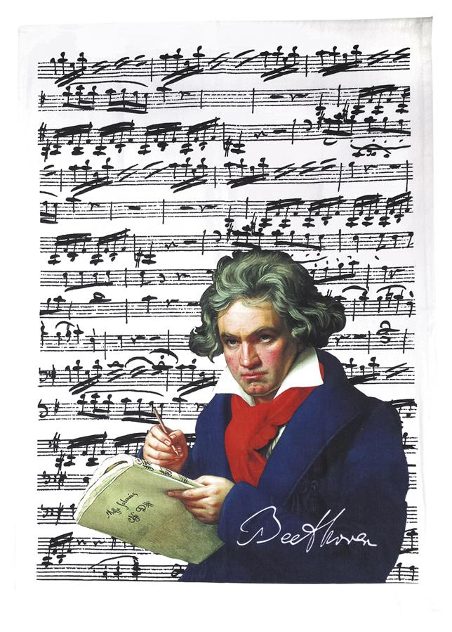 Geschirrtuch, Beethoven, 45 cm x 65 cm