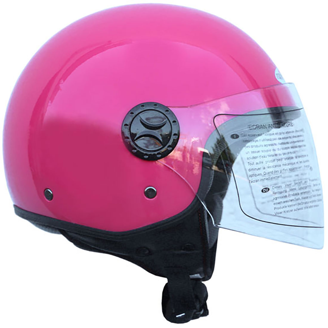 Razory Jethelm Pink dark Rosa Größe XL Visier Klar Rollerhelm