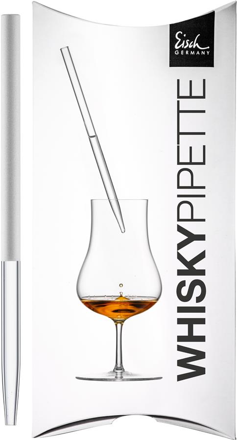 Glashütte Eisch Whisky Pipette 999/5 weiß im Geschenkkarton Gentleman 86599905