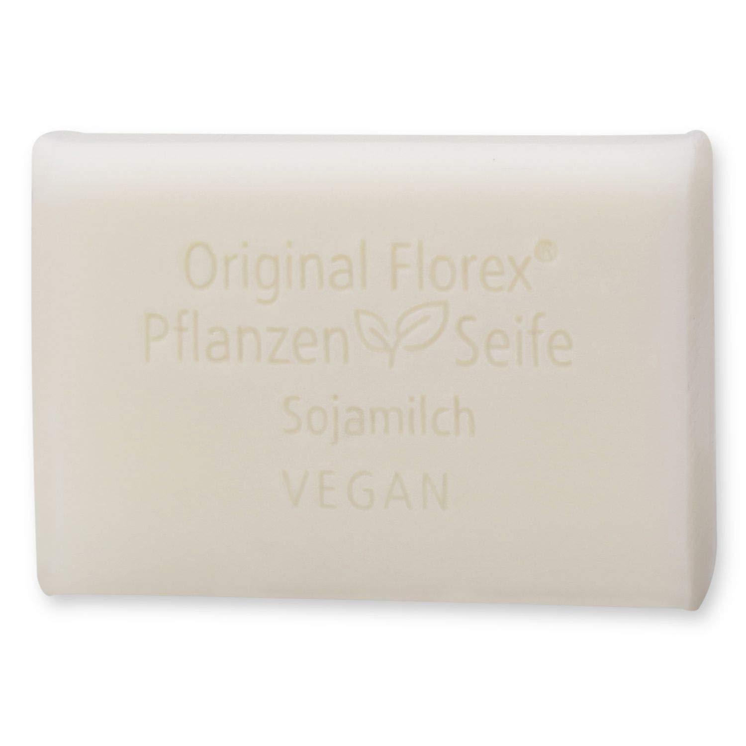 Florex Vegane Pflanzenölseife 7973 Sojamilch - cremige Öle verwöhnen und pflegen die Haut 100 g