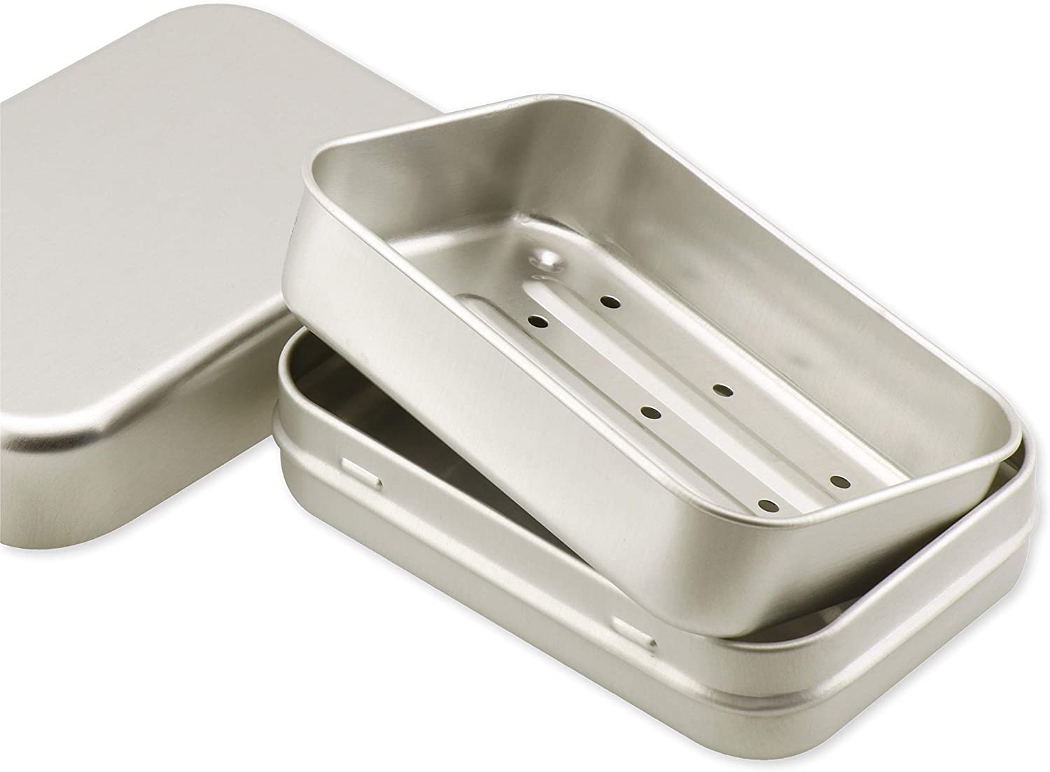 Florex Aluminium Seifendos inkl. Abtropfschale
