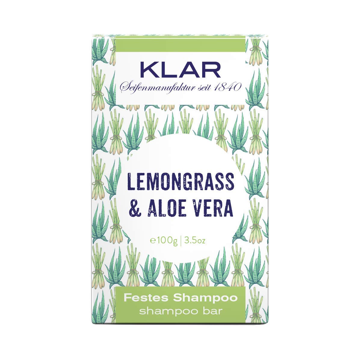 Festes Shampoo Lemongras & Aloe Vera KLAR SEIFEN 704010 (für fettiges Haar)
