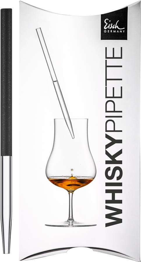 Glashütte Eisch Whisky Pipette 999/4 schwarz im Geschenkkarton Gentleman 86599904