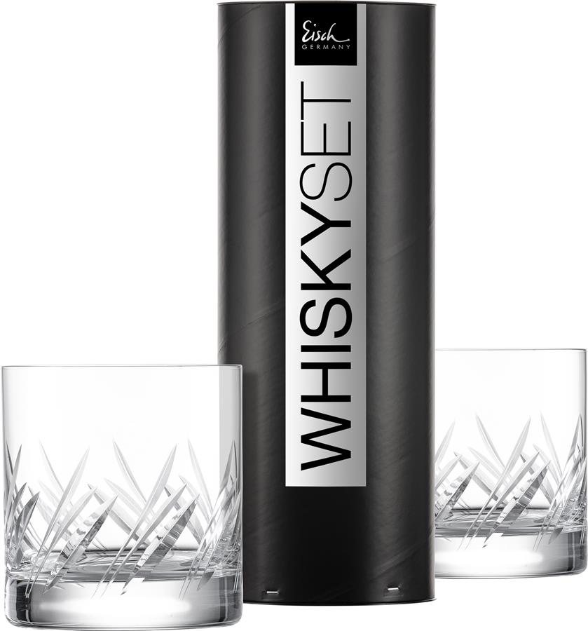 Glashütte Eisch Whiskyglas 500/14 - M2 - 2 Stück in Geschenkröhre Gentleman 86550018