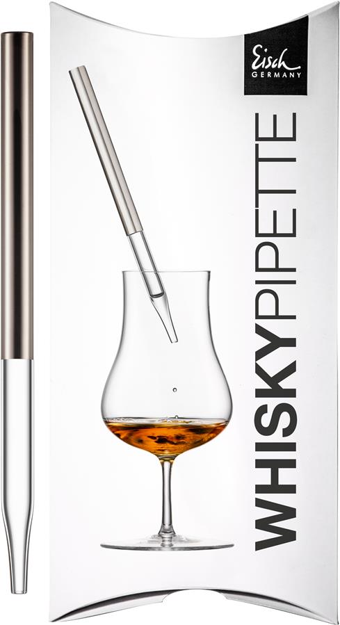 Glashütte Eisch Whisky Pipette 999/3 platin im Geschenkkarton Gentleman 86599903
