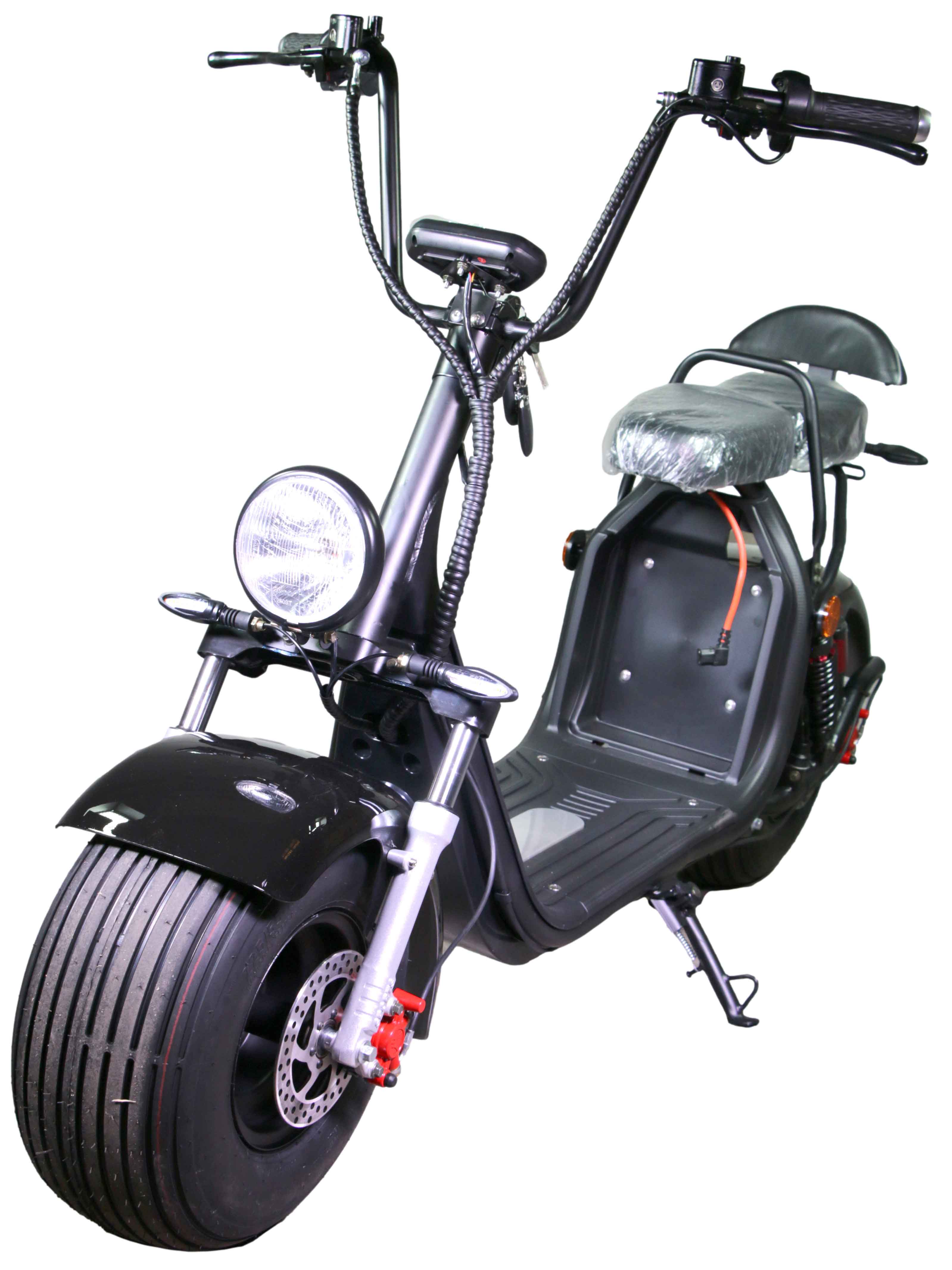 HR-2 45km/h 60V20Ah RocknBikes Elektroroller Motorroller Mokick Harley Scooter CitiCoco Black Shiny Akku 60V20Ah