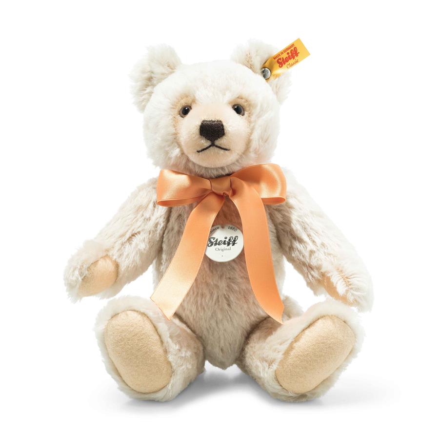 Steiff Sammlerteddy für Erwachsene 006111 Original Teddybär 5-fach gegliedert aus feinstem, cremefarbenem Mohair