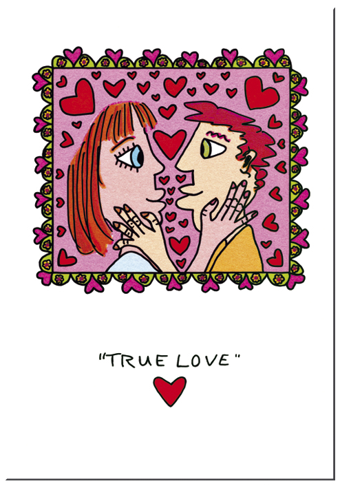 Fridolin Doppelkarte/Umschlag, James Rizzi, True love Nr. 60213