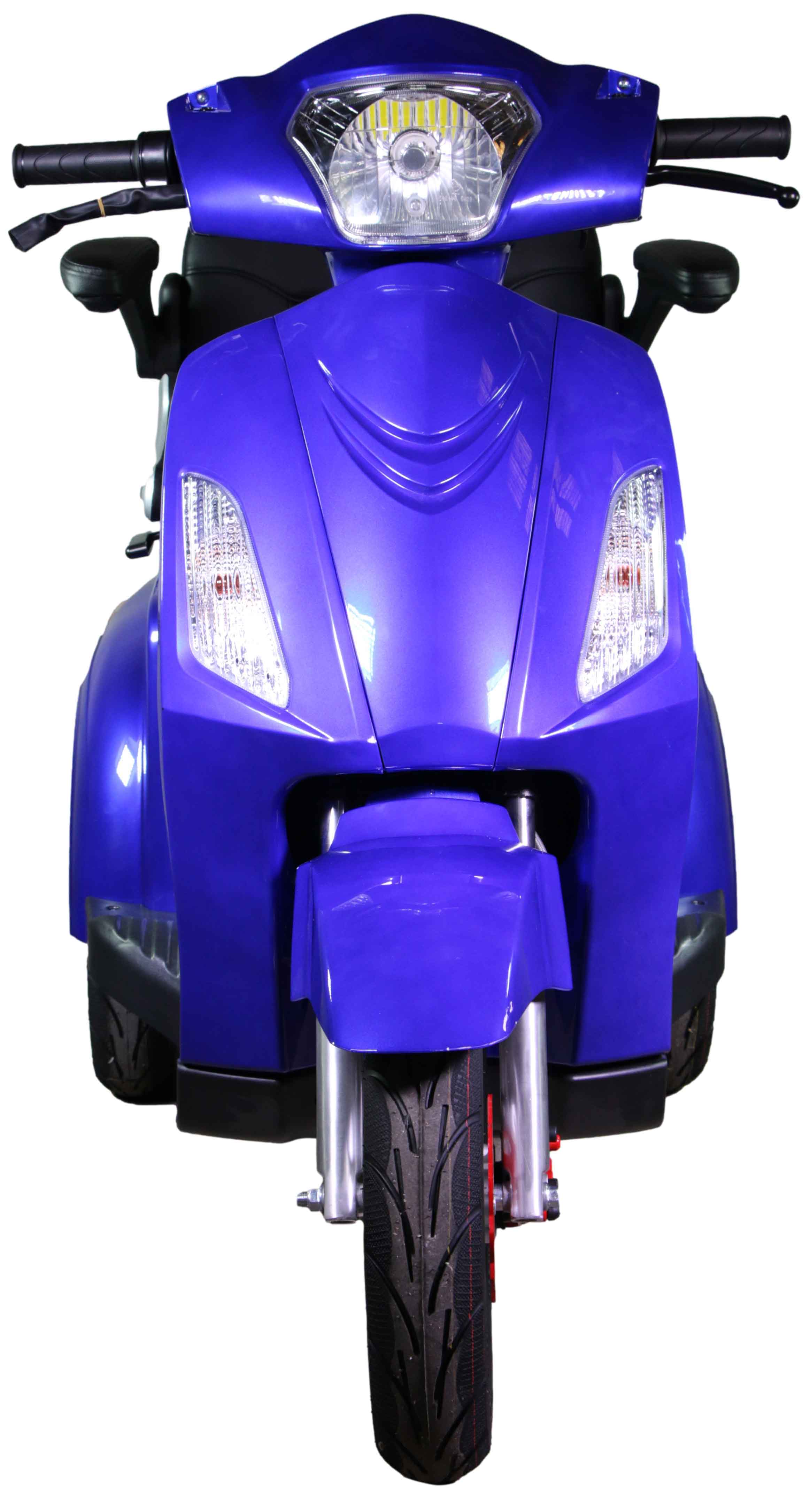 STRONIERT !!!!  Rocknbikes R500 Elektro-Seniorenmobil Blau Deep Blue Metallic 25km/h Akku 60V20aH Senioren Roller E-Scooter Roller Blue