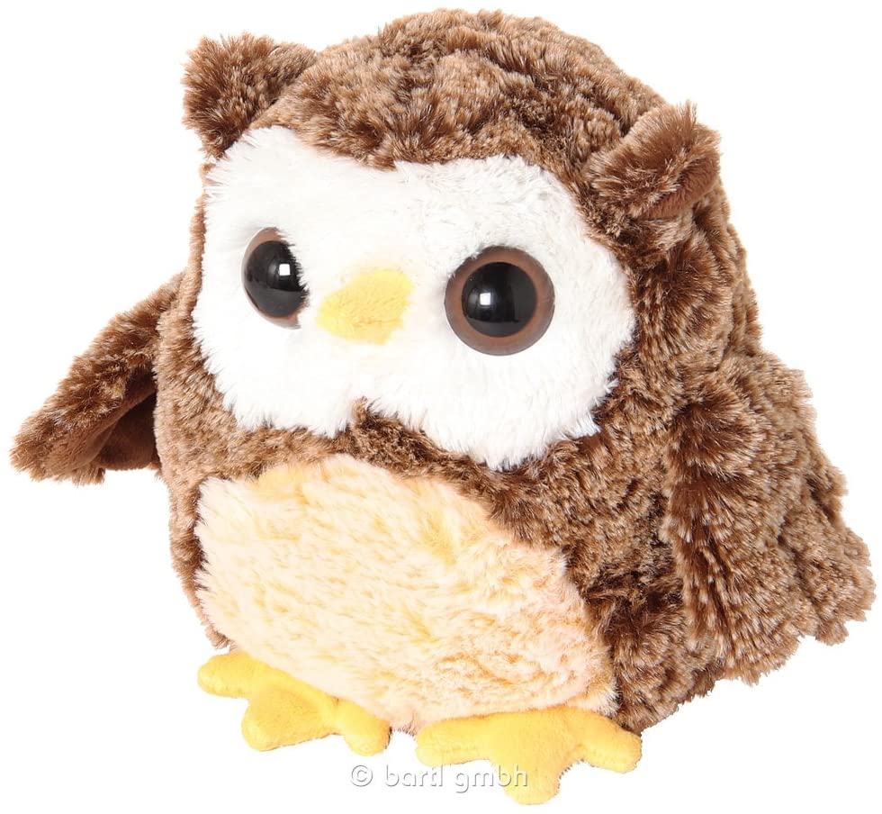Inware 7779 - Kuscheltier Eule Olbi, braun, 20 cm, Schmusetier