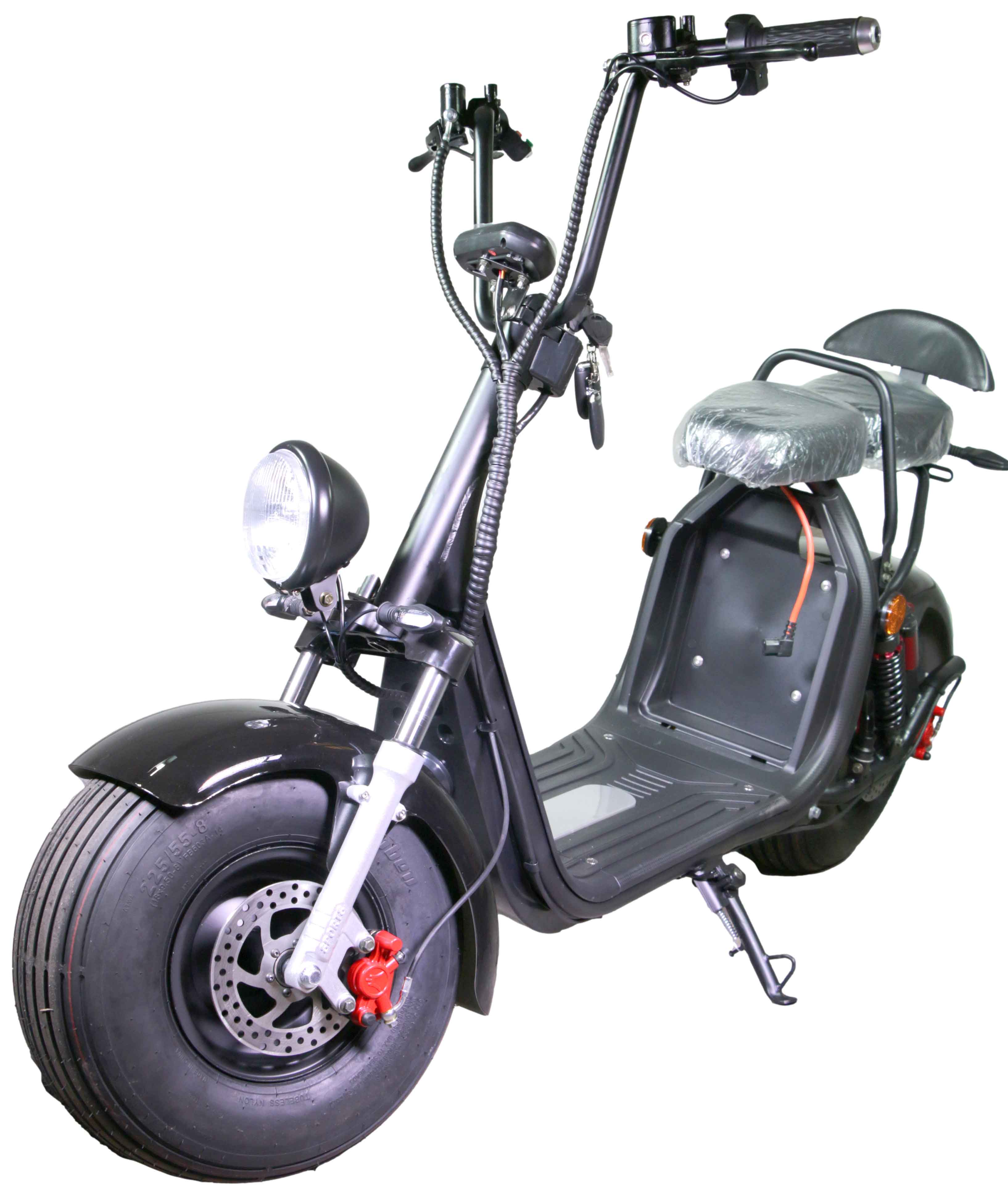 HR-2 45km/h 60V20Ah RocknBikes Elektroroller Motorroller Mokick Harley Scooter CitiCoco Black Shiny Akku 60V20Ah